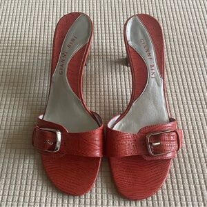 Gianni Bini Red Textured Heels